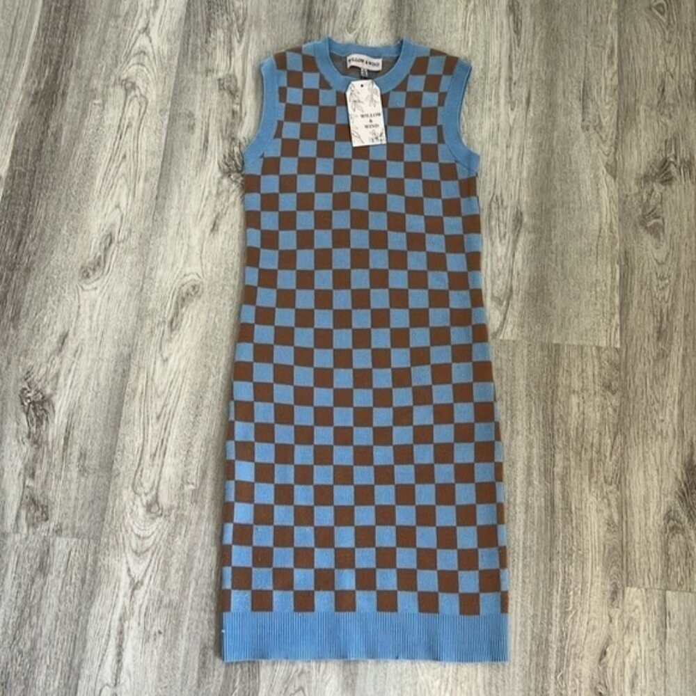 NWT checkered retro vibe knit dress